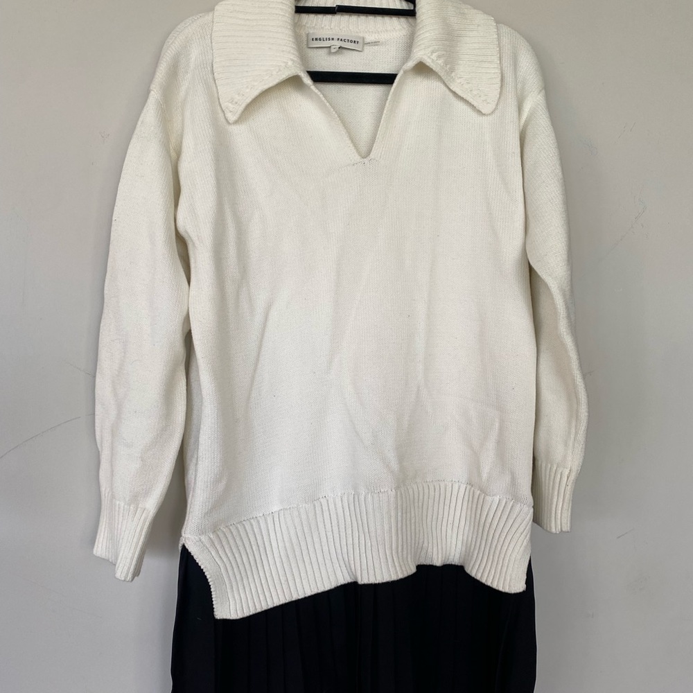 Mixed Media Pleated Minidress